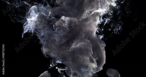 Motion Background VJ Loop - Noire Smoke Particles 4k + Matte