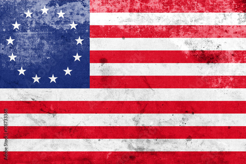 Betsy Ross Flag with a vintage and old look photo