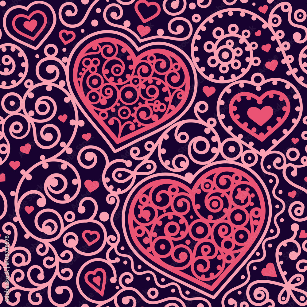 Seamless hearts pattern Seamless hearts pattern