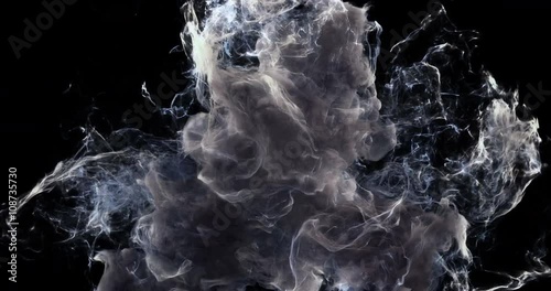 Motion Background VJ Loop - Noire Smoke Particles 4k + Matte