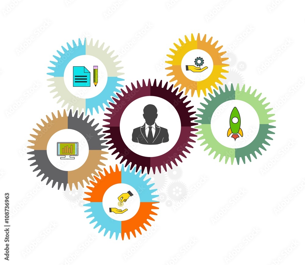 Business mechanism concept. Abstract background. Business mechanism concept. Abstract background.