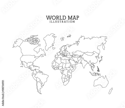 Fototapeta Naklejka Na Ścianę i Meble -  world map design 