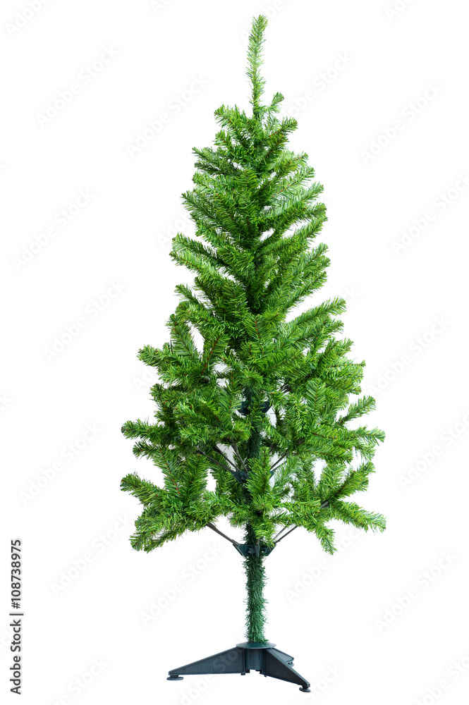 Christmas tree isolated on white black ground Christmas tree isolated on white black ground