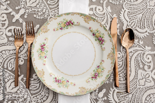 vintage place setting