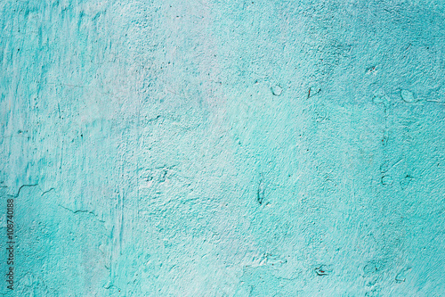 Stucco blue wall background or texture