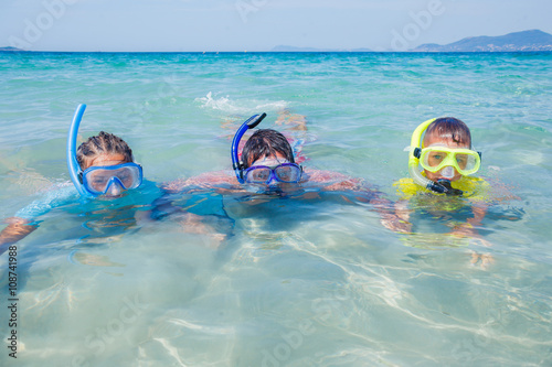 Family scuba diving