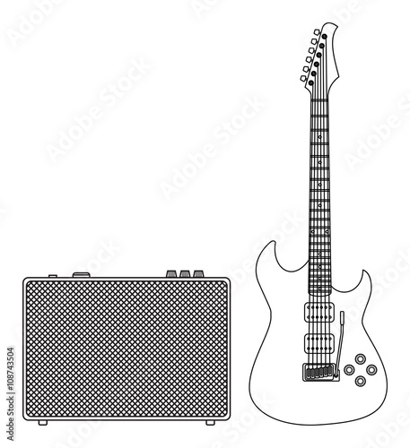 Electric Guitar and Amplifier