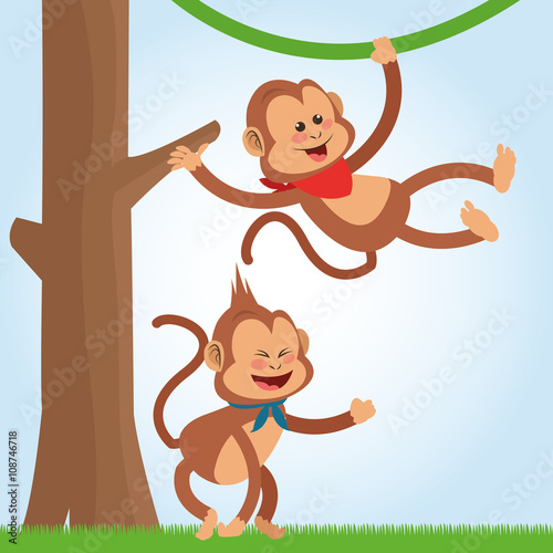 Monkey design  animal  and cartoon concept