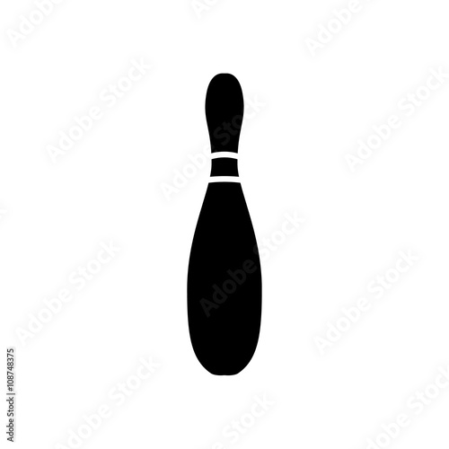 Bowling skittle pin icon. Vector illustration