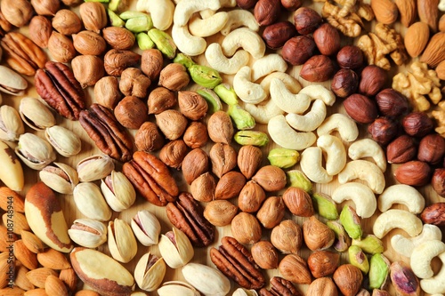 Varieties of nuts.