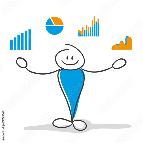 Stick Figure Series Blue / Analyse