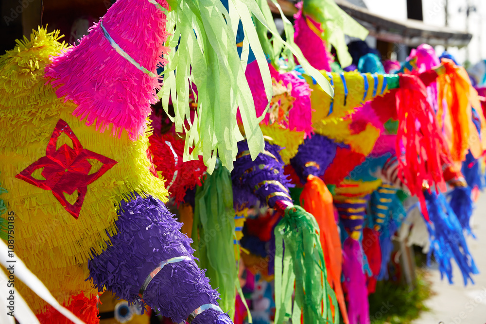 Mexican party pinatas tissue colorful paper