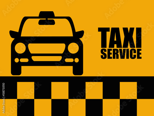 Car taxi icon. Public transport design. Taxi cab. Flat Style
