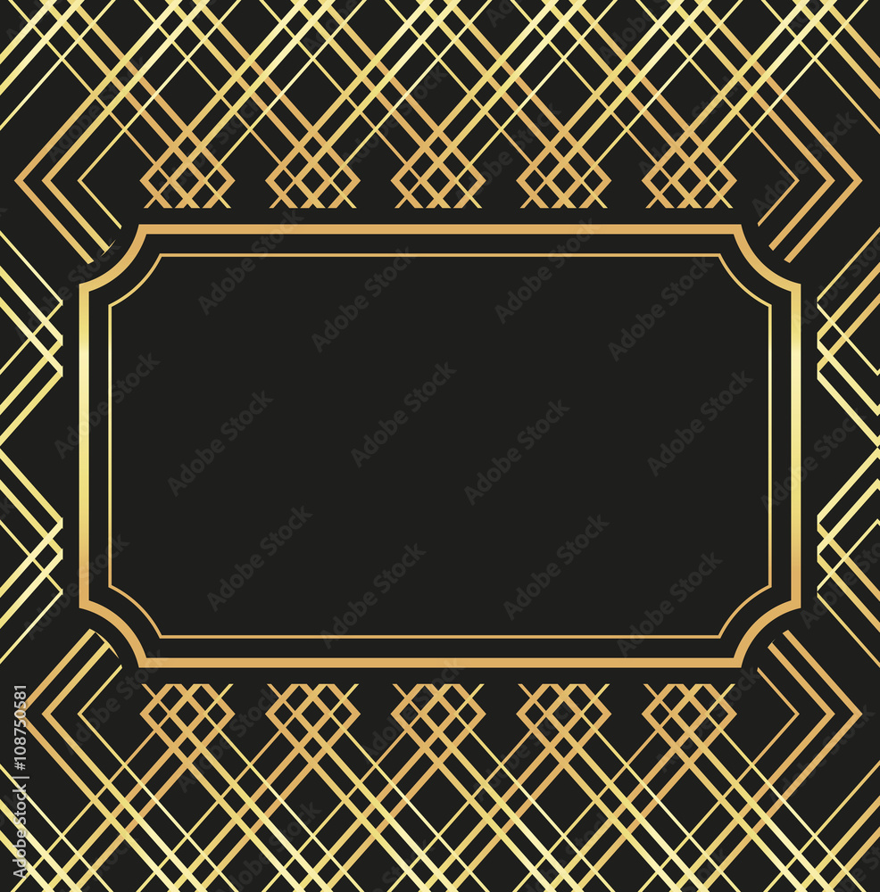 Geometrischer Gatsby-Fotohintergrund, 3x2,5 M | Vinyl, Leicht, Für Studio, Hochzeit, Party & Video