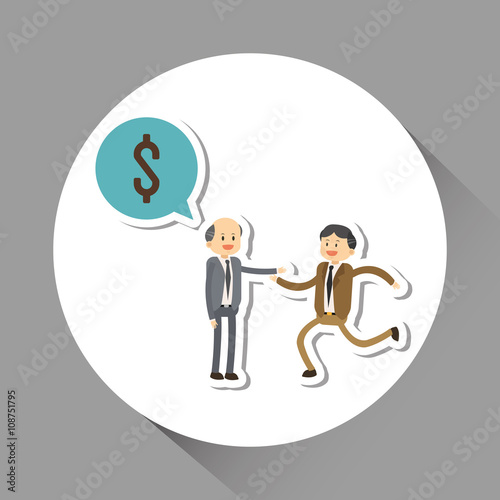 Graphic illustration of businesspeople, vector design