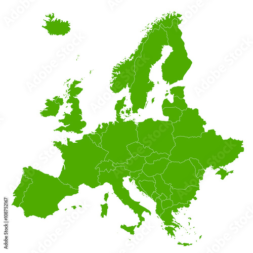 ヨーロッパ 地図 緑 アイコン