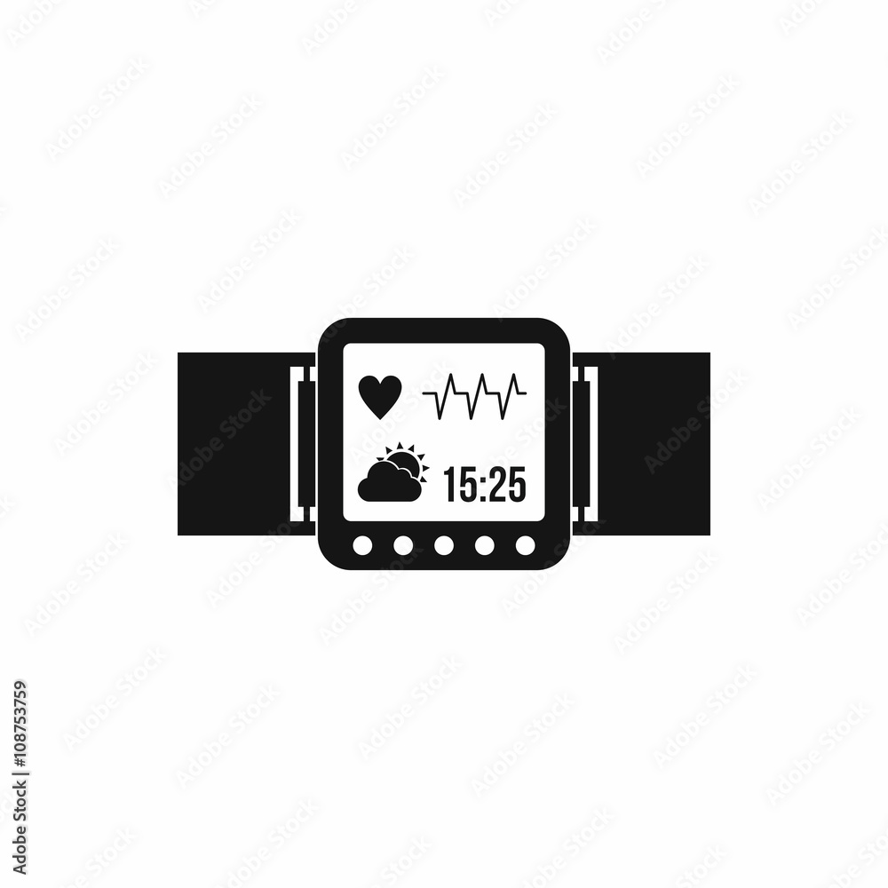 Smartwatch icon in simple style