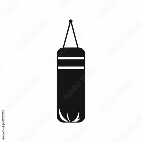 Punching bag for boxing icon, simple style