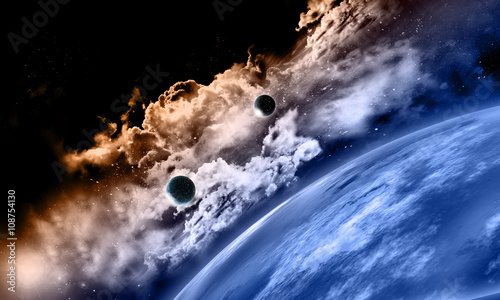 Fototapeta Naklejka Na Ścianę i Meble -  3D fictional space background