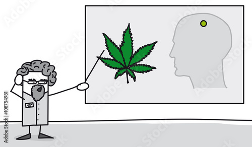 Professeur expliquant les dégâts du cannabis et de l'alcool