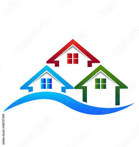 Houses Real estate business card logo