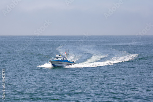 Fishing boat off the California coast. California, USA. © irisphotoimages
