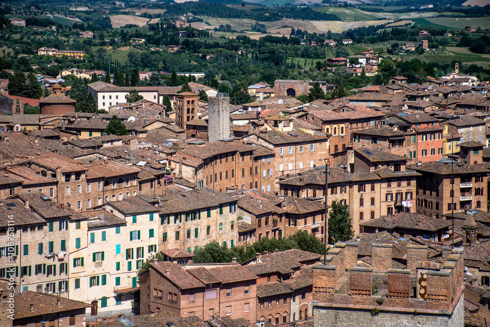Siena, Italy Aerial View of City