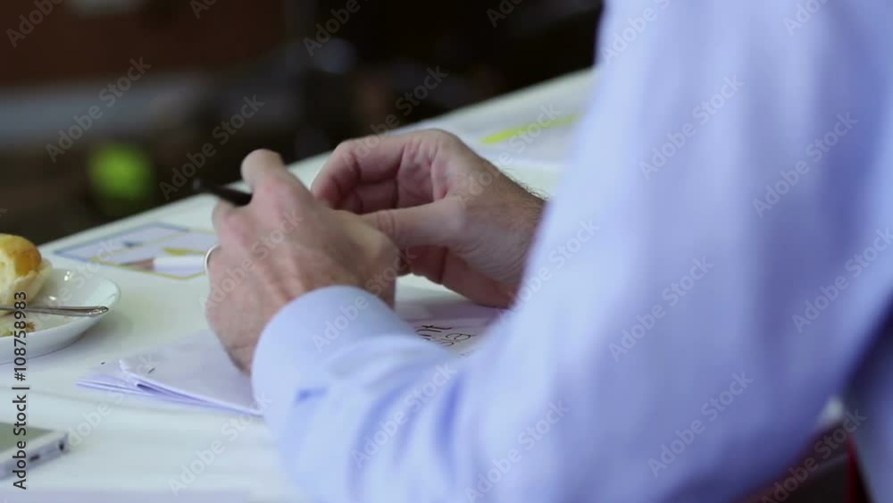 Hands gestures at meeting table