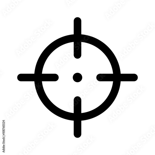 Sniper target or aim flat icon for apps and websites