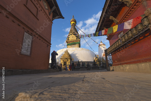 Swayambhunath Stupa in Kathmandu ,Nepal.. photo