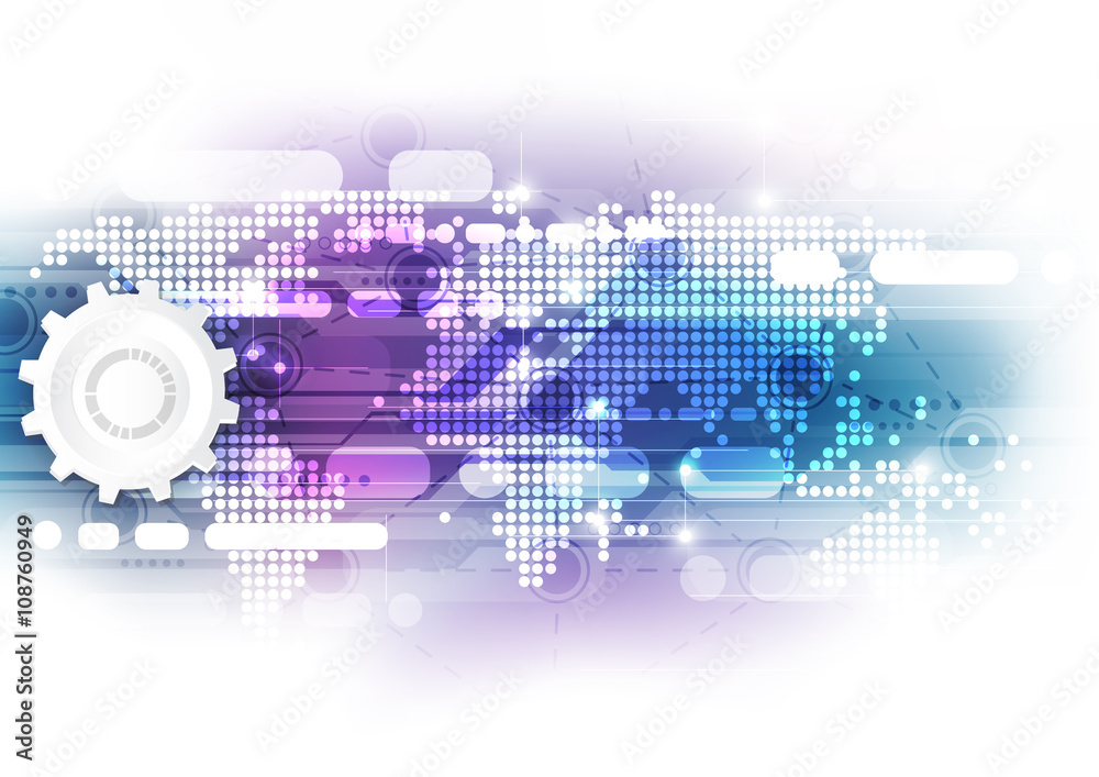 Obraz premium vector digital global technology concept, abstract background