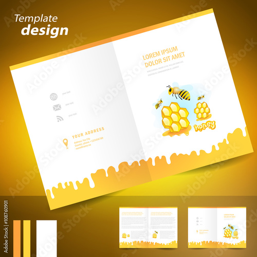 booklet catalog brochure folder honey mead bee honeycomb element
