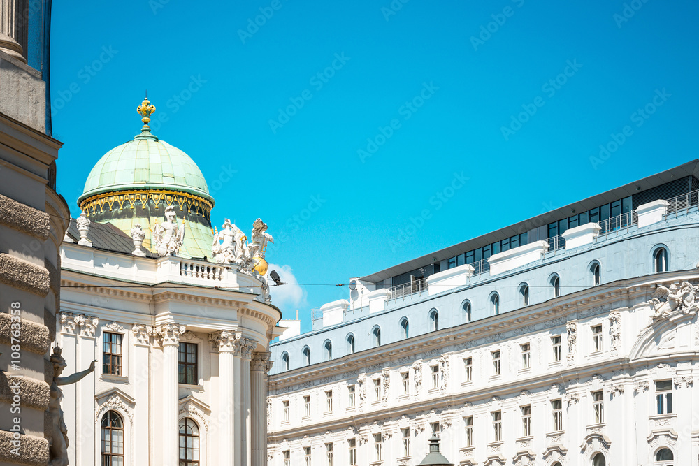VIENNA, AUSTRIA- April 19 : Viennese Classical style building on