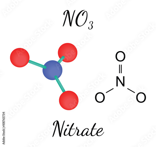 NO3 nitrate molecule photo