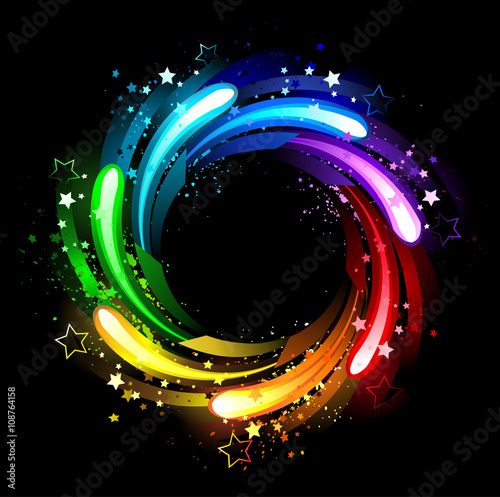 round rainbow banner 
