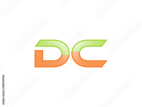 Free Download Green Orange shiny DC letters - GFXLoad
