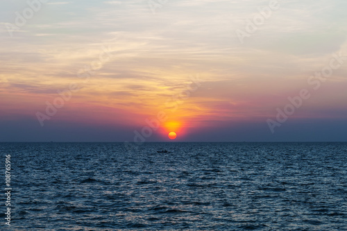 Sky sunset on the sea