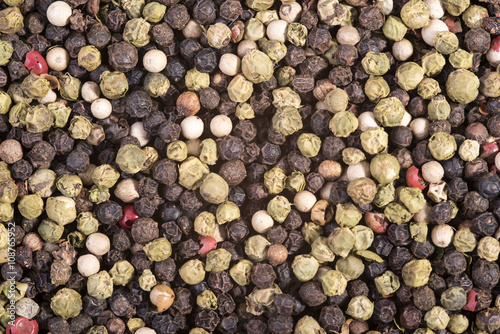 colored peppercorns as a background