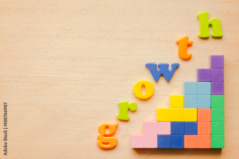 Alphabet and Puzzle on wooden background, Idea for Education growth or Business growth concept Alphabet and Puzzle on wooden background, Idea for Education growth or Business growth concept