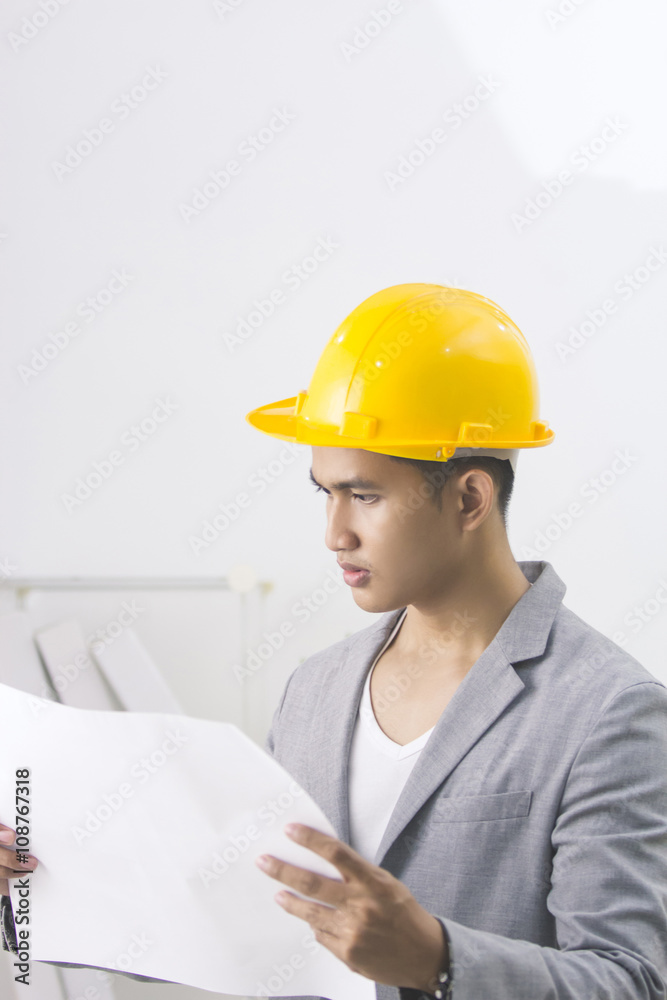 Asian male site contractor Asian male site contractor