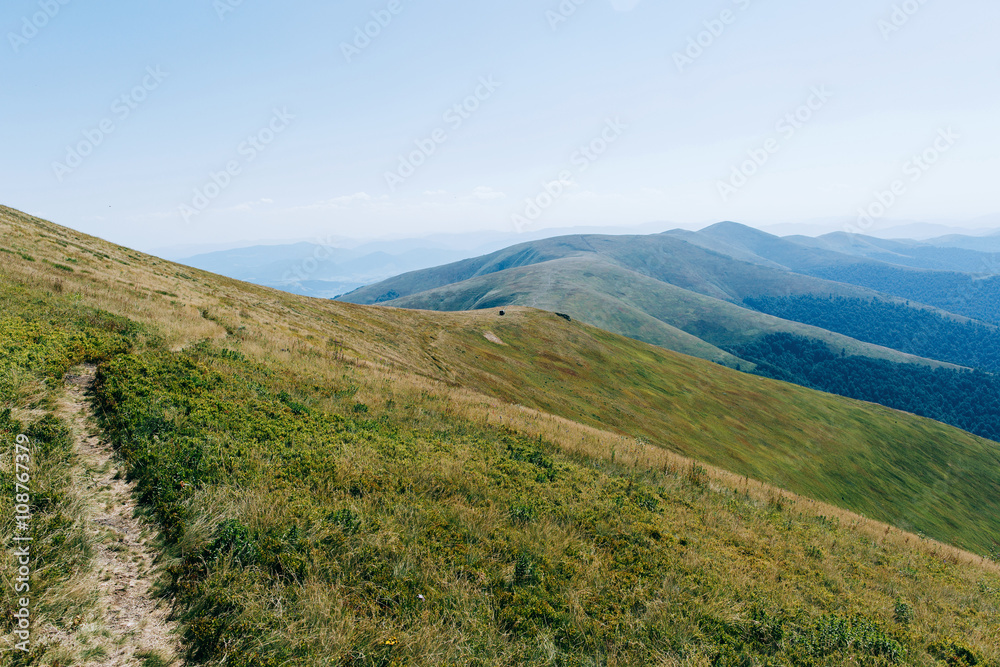 Green mountains, hills, travel, landscape