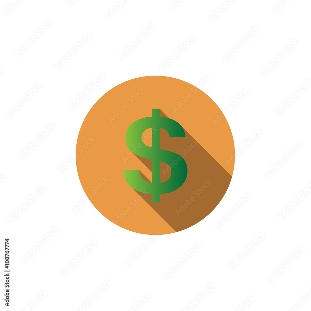 Flat vector icon with long shadow effect in stylish colors of we Flat vector icon with long shadow effect in stylish colors of we