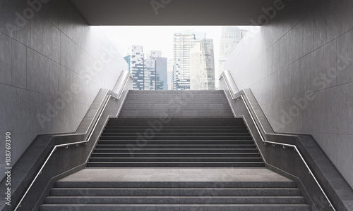 Canvas Print Stairs to the city