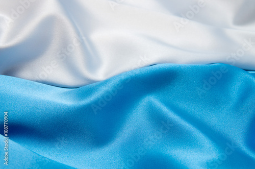 Fotótapéta white and blue satin fabric for background
