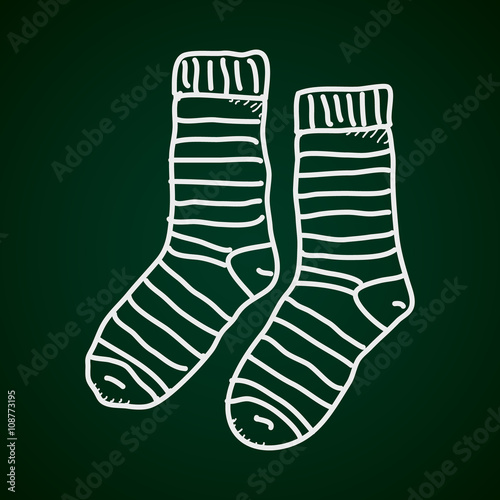 Simple doodle of a pair of socks