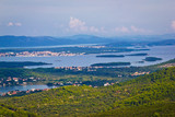 Croatian islands archipelago aerial view