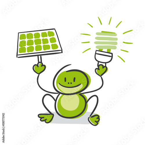 Stick Figure Series Green / Photovoltaik