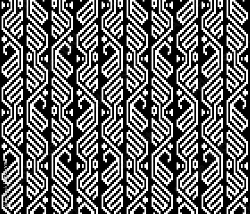 Black and white ethnic aztec geometric seamless pattern, vector, use for design background, fabric print
