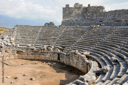 ruins of amphitheater in ancient Greek town of Xanthos
Kinik, Antalya province, Turkey photo