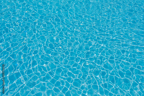 Pattern of ripple wave with sun reflection in swimming pool
